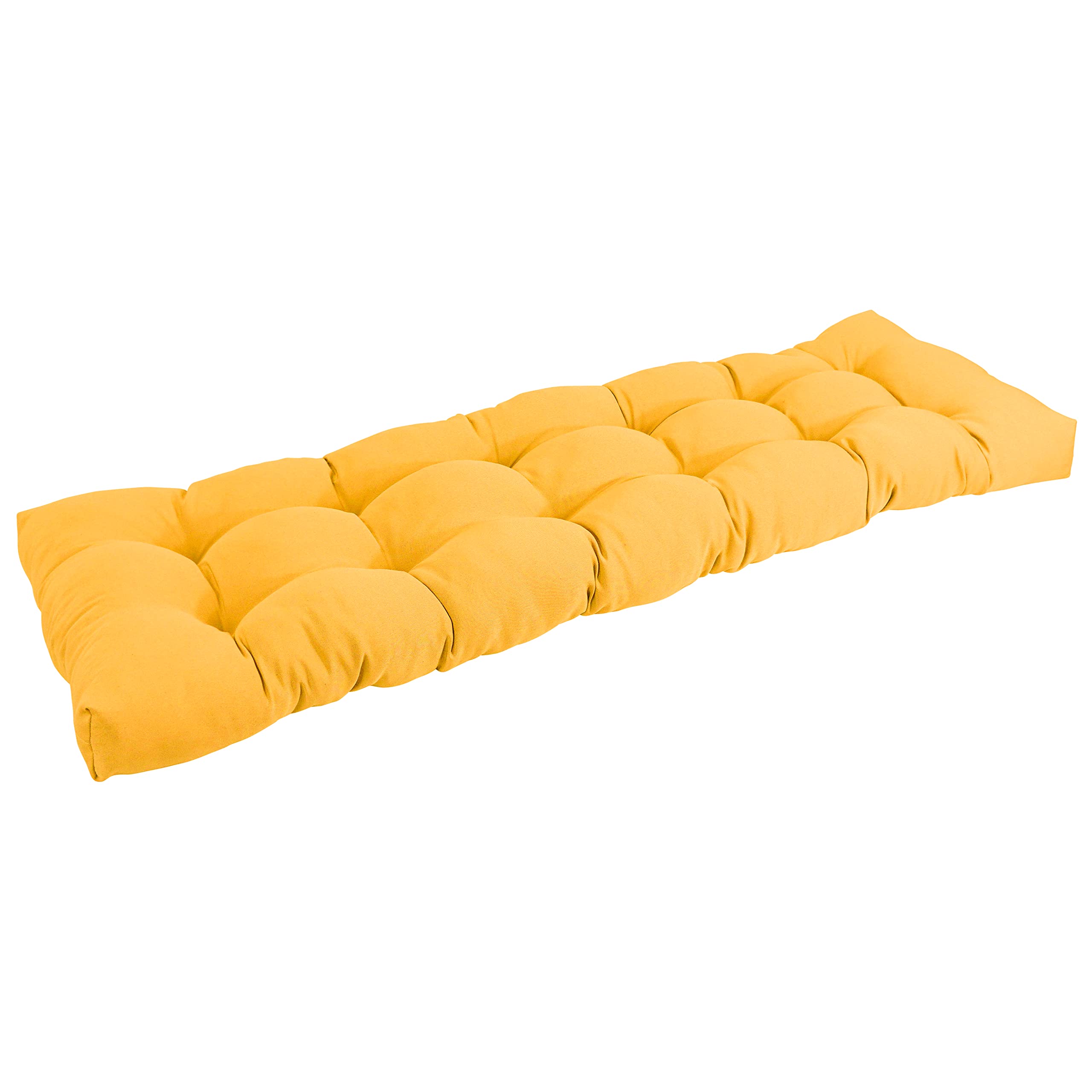Blazing Needles Twill Tufted Bench Cushion, 55 x 19, Sunset