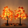 Gorgeoos 2 Pack Fall Lighted Maple Tree 48 LED Lights Thanksgiving Decoration Artificial Tree Lights 20 inch Battery or USB Powe