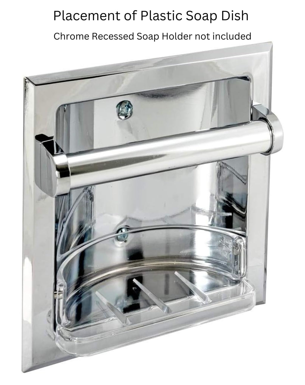 Ez-Flo Clear Replacement Bathroom Plastic Soap Dish, 15204
