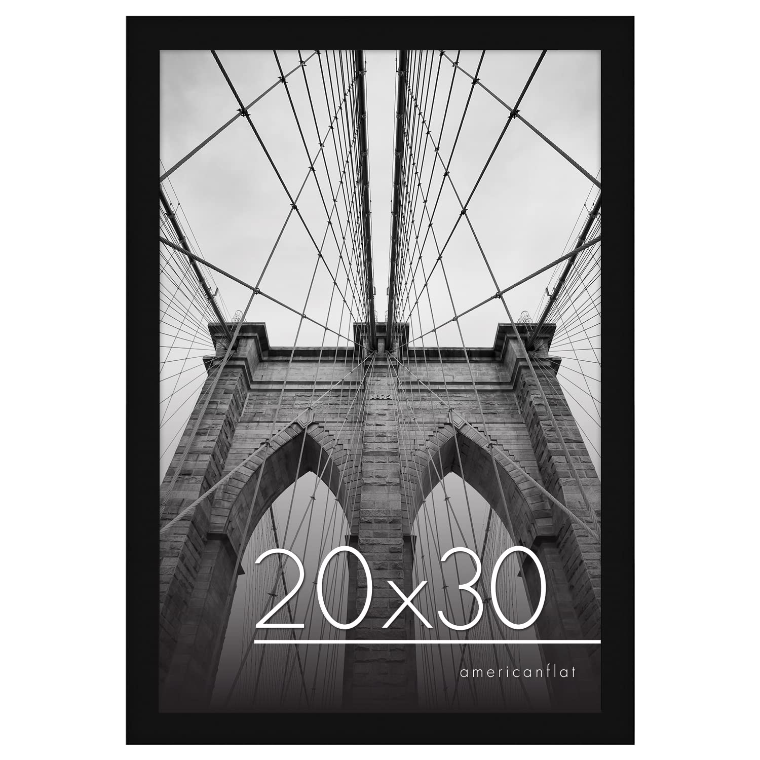 Americanflat 20x30 Poster Frame with Polished Plexiglass - Epic Collection - Gallery Wall Frames with Engineered Wood - Wide Pho
