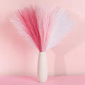 SeptCat 30 Pcs Pampas Grass Pink White Decor 21.7'' Fluffy Faux Short Pampas Grass Artificial Small Pompas Grass Flower Vase Fil