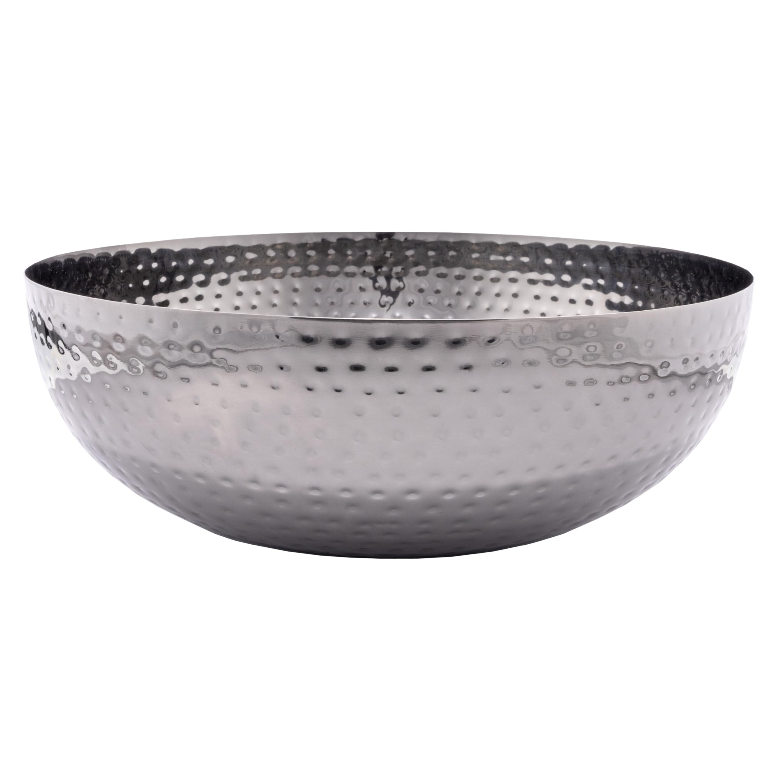 Creative Co-Op Metal Bowl, Oxidized Silver
