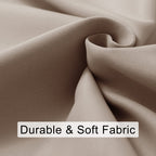 Jiuzhen Blackout Curtains For Bedroom - Thermal Insulated Room Darkening Rod Pocket Curtains For Living Room, Set Of 2 Panels With Tiebacks, 38 X 63 Inch Length, Camel