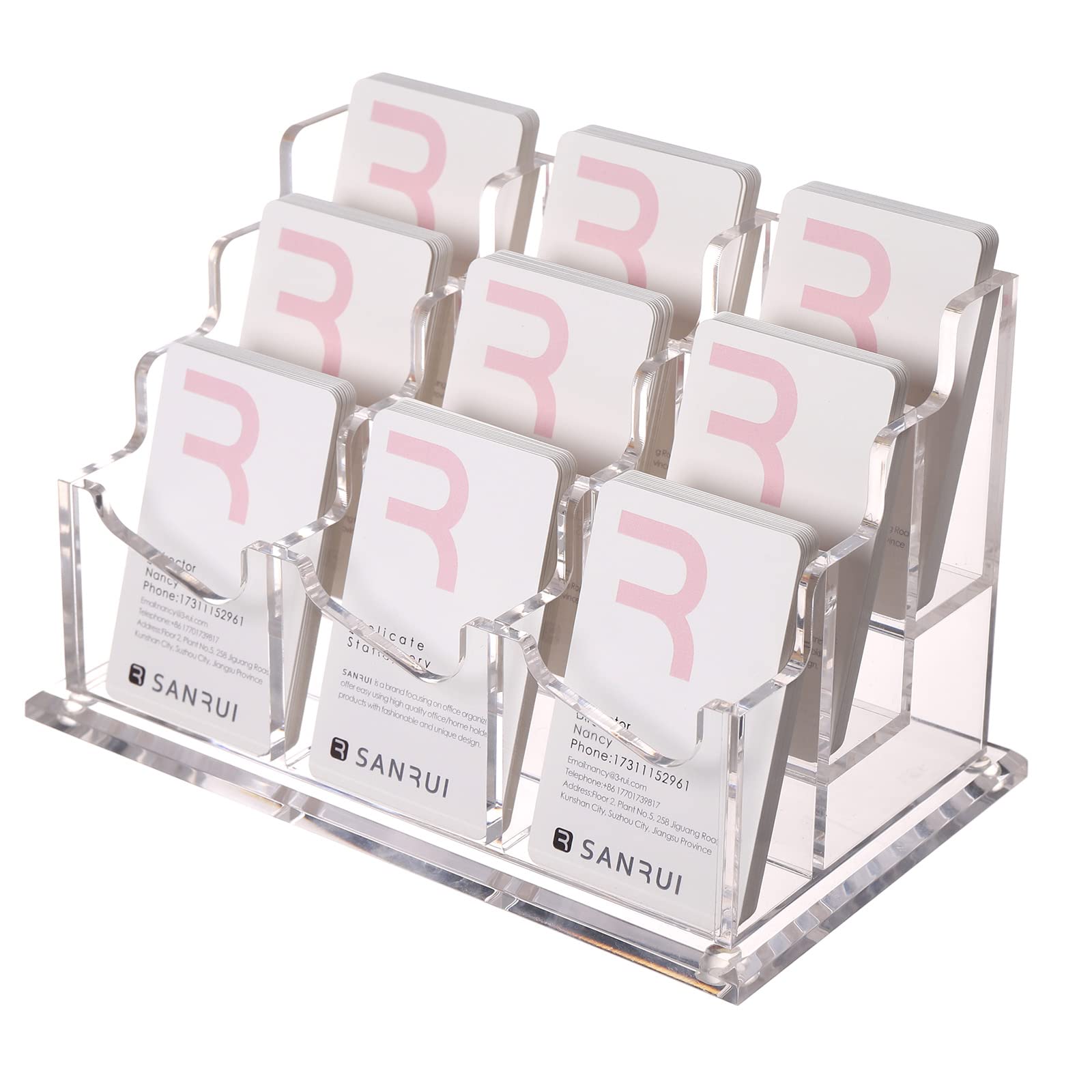 Sanrui Vertical Business Card Holder For Desk