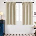 Deconovo Blackout Curtains For Bedroom–Thermal Insulated, Noise-Reducing, Energy-Efficient Drapes For Privacy & Soundproofing–Ideal For Parents, Seniors–42W X 63L Inch, Dark Beige, 2 Panels