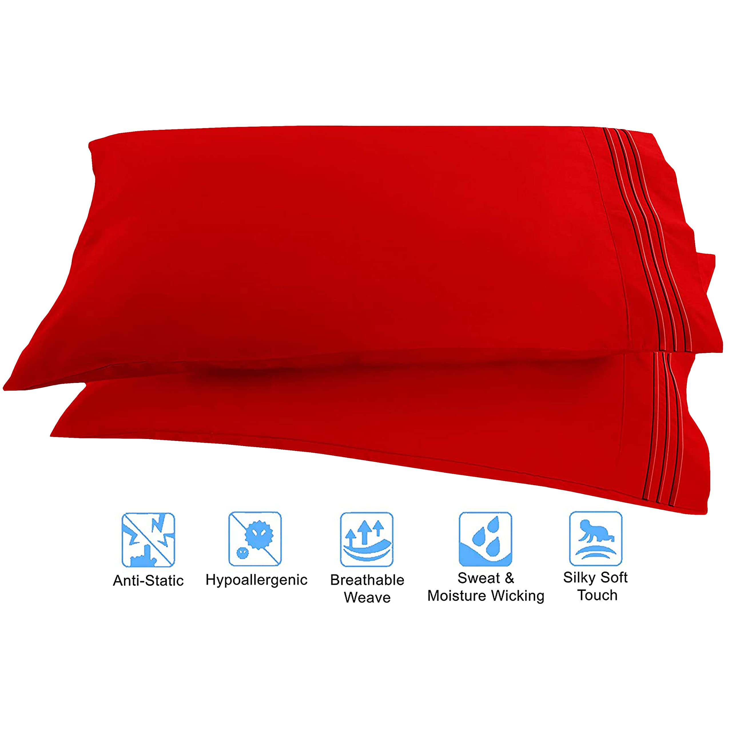 Elegant Comfort 1500 Thread Count Wrinkle & Fade Resistant Egyptian Quality 4-Piece Bed Sheet Set Ultra Soft Luxurious Set Inclu