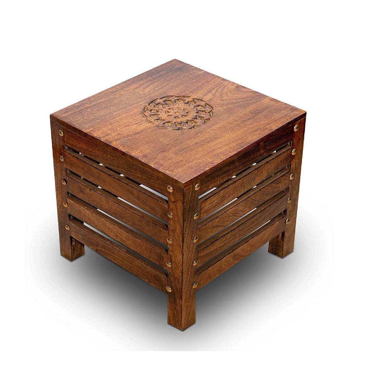 Doon Wooden Stools Combo For Living Room Sitting Chair For Home Handcrafted Antique Finish | Handmade Table For Office | Home Fu
