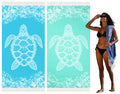 2 Pack Turkish Beach Towel Quick Dry Absorbent Cotton Lightweight Thin Bathroom Bath Pool Swim Towels Extra Large Oversized Sand