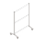 Lorell Adaptable Panel Leg, 48.8"X 18.8" X 2", Silver
