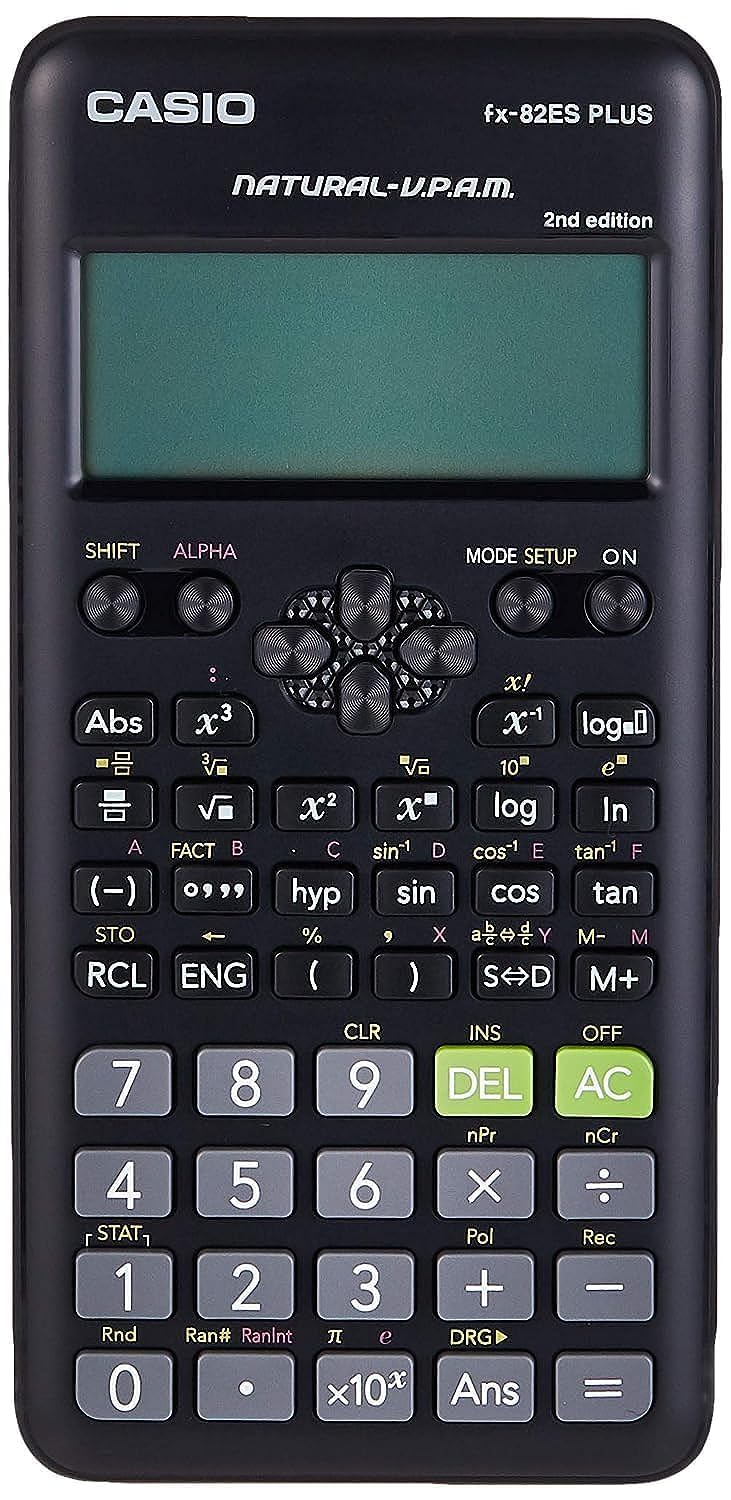 Casio Fx-82Es Fx82Es Plus Bk Display Scientific Calculations Calculator With 252 Functions