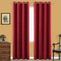 KOUFALL Red Christmas Curtains 90 Inches Long for Living Room Elegant Thermal Insulated Blackout Drapes for Bedroom,Cortinas Roj