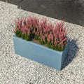 Bloom Series Poly Stone Planter 15.7 , 31.5 Long In Black Aged Concrete