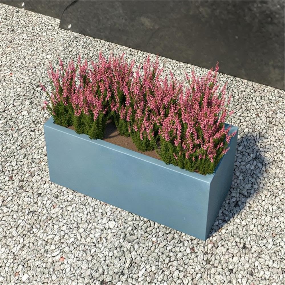 Bloom Series Poly Stone Planter 15.7 , 31.5 Long In Black Aged Concrete
