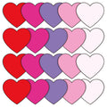 Whaline Valentine'S Day Heart Cutouts 5.9 Inch Red Pink Purple Heart Cut-Outs Valentines Heart Card Bulletin Board Decor With Gl