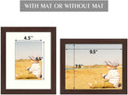 Golden State Art, Picture Frame - 8'' X 10'' Frame For 5'' X 7'' Photo Display, 2 Pack, Brown