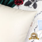 Brawarm Ivory White Leather Throw Pillows 18 X 18 Inches, Snake Leather Pillow Covers Pack Of 2, Faux Leather Decorative Pillow