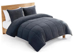 UGG Blissful Queen Comforter Set with 2 Pillow Shams, Reversible Fleece Bed Comforter, Ultra Warm Winter Bedding, Down Alternative, Imperial Blue, Full/Queen