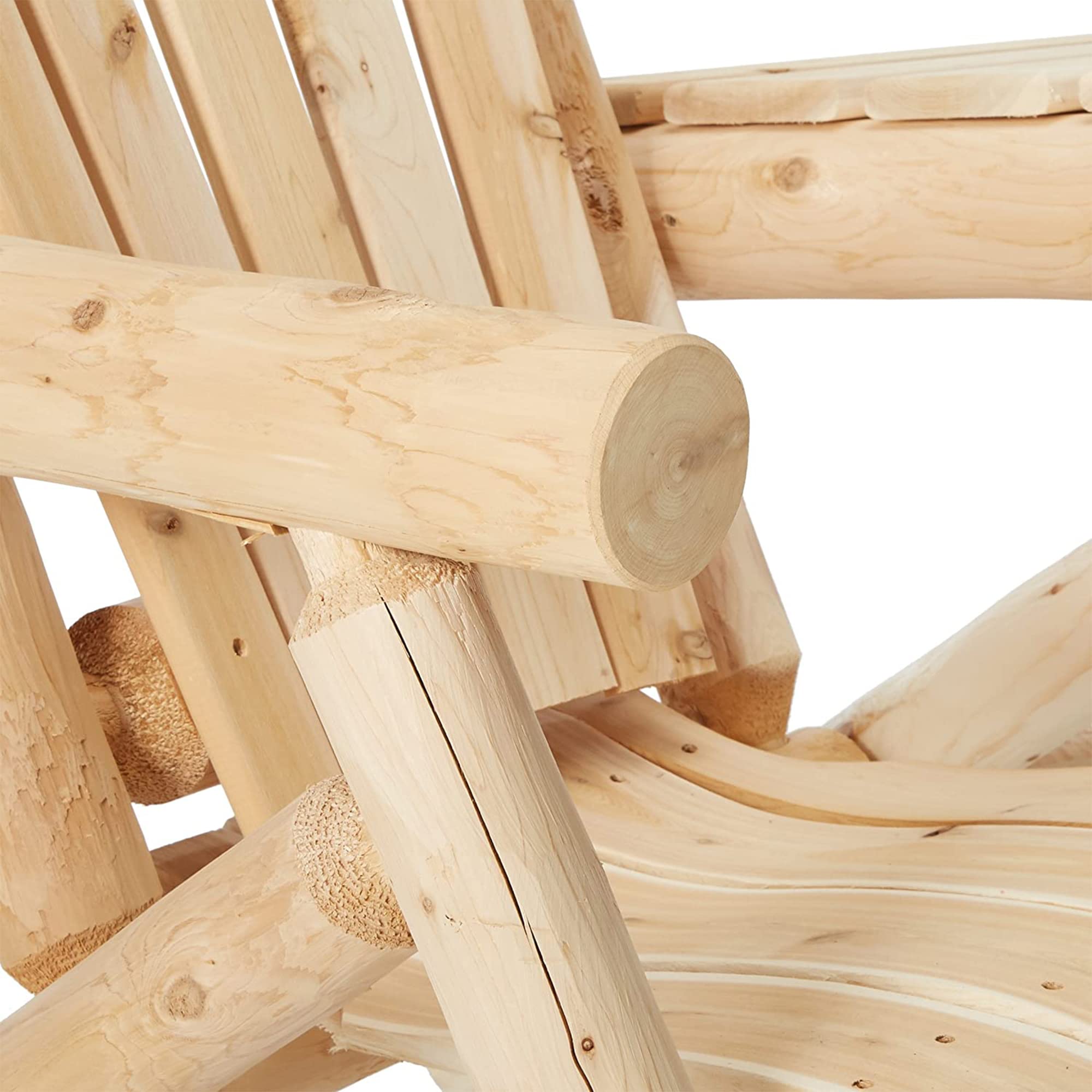 Lakeland Mills Cfu329 Cedar Log Vista Tete Outdoor Chairs, Natural