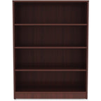 Lorell Mahogany Laminate Bookcase, 48" X 36" X 12"