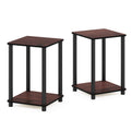 Furinno Turn-N-Tube Easy Assembly Stackable Bookcase, Bookshelf, Dark Cherry/Black