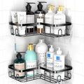 Oblivion Bathroom Organiser Without Drill  Corner Shelf Adhesive Stand For Bath Room, Accessories Storage Rack, Magic Sticker R