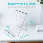 Boloyo Acrylic Book Stand Without Ledge ,6 Inch 6Pc Clear Acrylic Display Easel Transparent Display Stand Holder Tablet Holder F