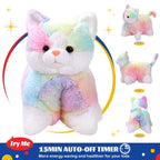 Glow Guards 16' Light Up Musical Rainbow Cat Stuffed Animal Glowing Colorful Cute Soft Kitty Plush Toy Pillow Sofa Decors Chris