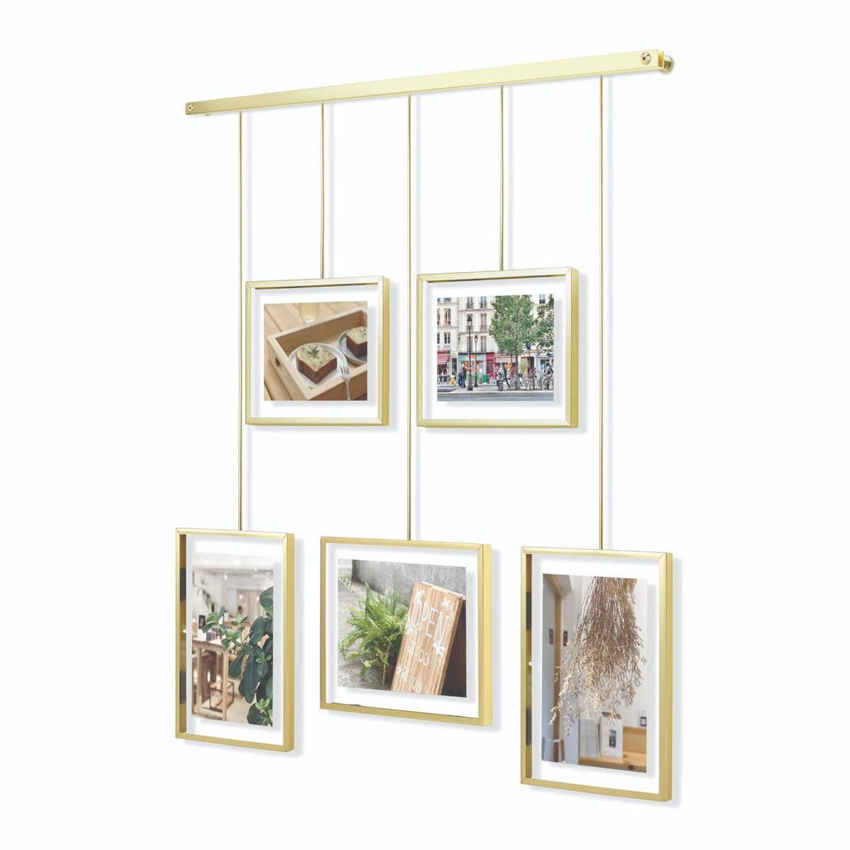 Umbra Exhibit Adjustable Photo Display  Diy Collage Set Mounts In Various Layouts Horizontally And At Different Angles  Holds