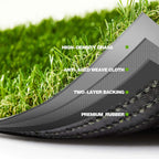 Zgr Premium Artificial Grass 3' X 13' Outdoor Rug, 1.38' Realistic Thick Turf For Garden, Yard, Fake Lawn, Dogs Synthetic Grass Mat, Non-Toxic, Rubber Backed With Drainage Holes, Customized Sizes