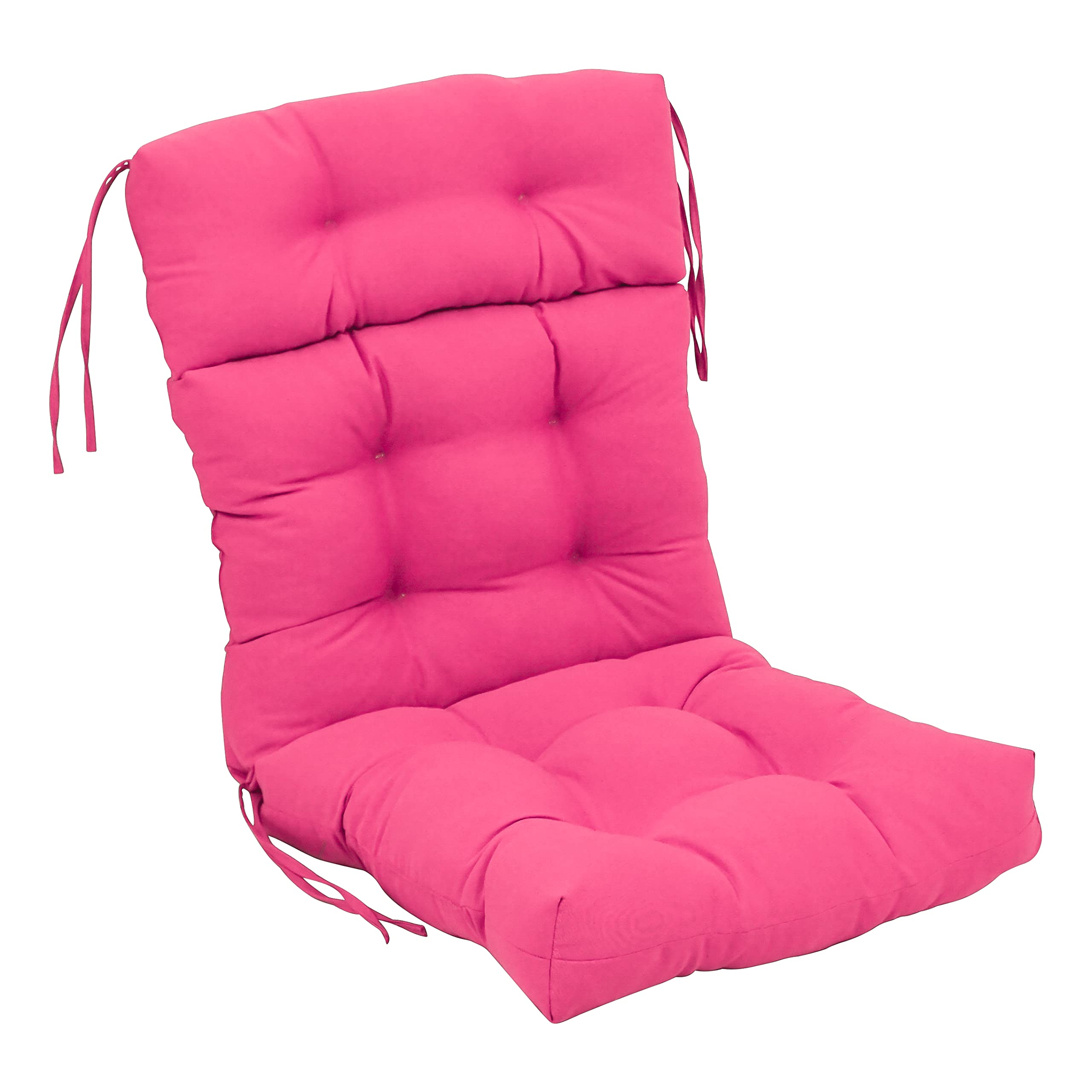 Blazing Needles 22 45-inch Twill Seat/Back Tufted Chair Cushion, 22 x 45, Bery Berry