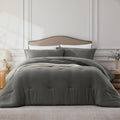 Quataly Twin Comforter Set Grey,2Pcs Soft Lightweight Breathable Bedding Comforter Sets For All Season, Twin Size(68''  90'' Com