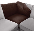 Sofa Shield Patented Sectional Slip Cover, Large Cushion Protector, Reversible Stain And Dog Tear Resistant Slipcover, Quilted Microfiber 30X30” Seat, Washable Covers For Dogs Pets Kids, Chocolate