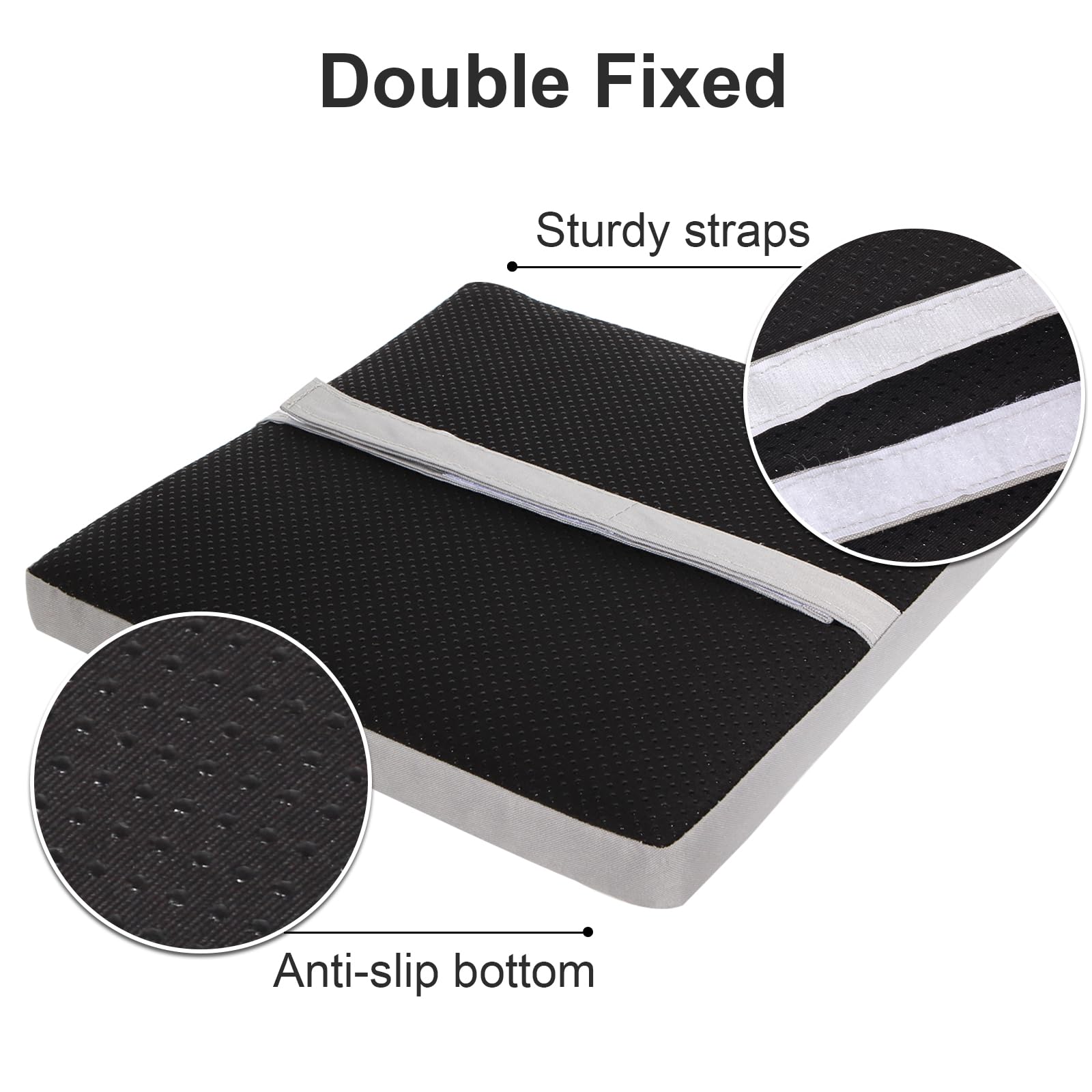 Gueglsa Indoor Outdoor Bar Stool Cushions 12X12 Inch,Non Slip Square Seat Pad With Straps,Waterproof Fade Resistant Small Metal