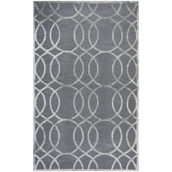 Rizzy Home Alora Decor Madison 3' X 5' Geometric Medium Gray/Silver Hand-Tufted Area Rug
