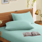 Horbaunal 2 Pack Microfiber Pillowcases King Size Mint Green Bed Pillow Cases With Envelope Closure, 1800 Thread Count Soft & Sh