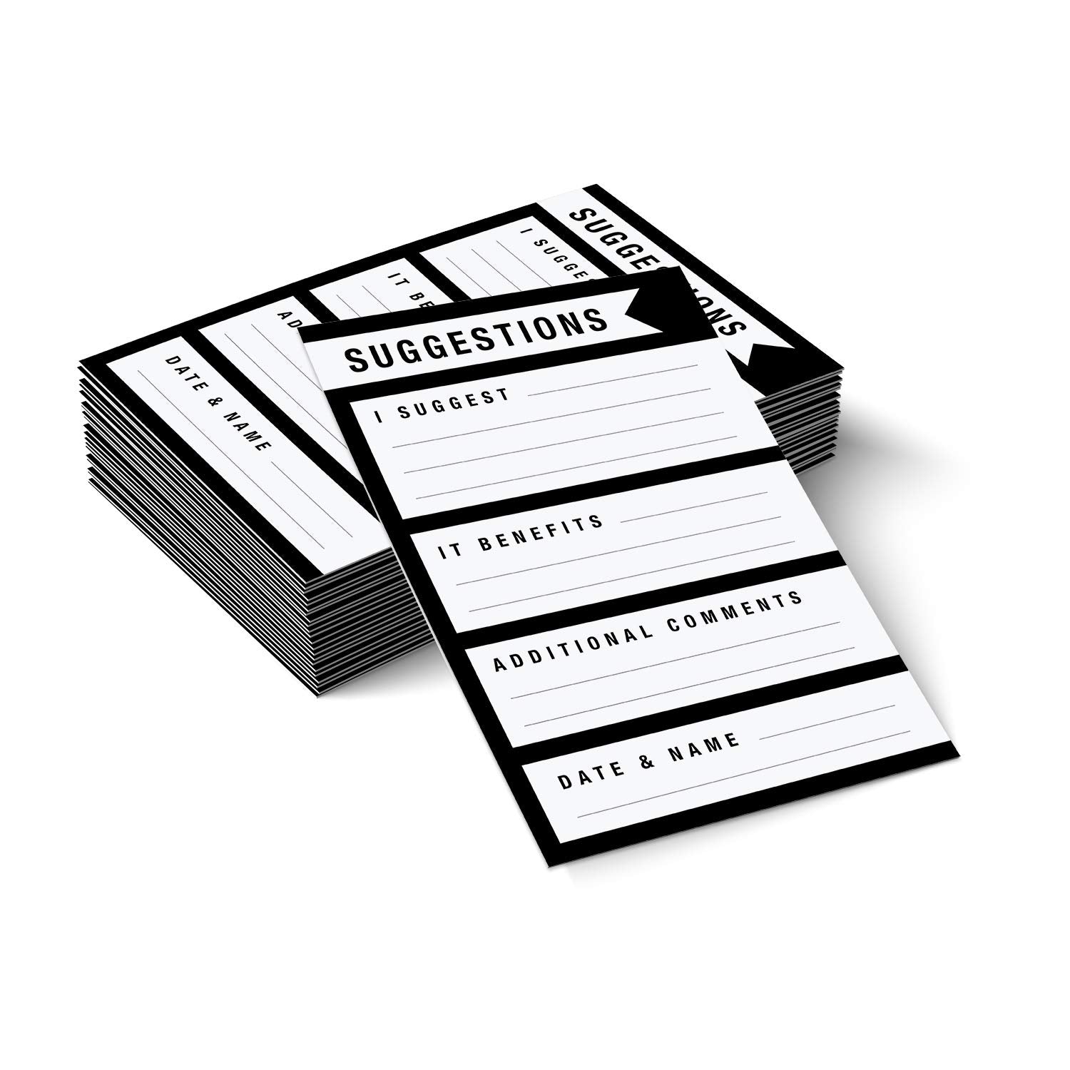 Sblabels Suggestion Card / 100 Feedback Box Cards/Workplace Improvement Suggestion Cards/Flat 4' X 6' Request Cards