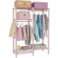 Ulif F1 Clothes Rack for Kids, Baby, Students, and Childrens Room, 4 Tiers Portable Metal Closet Clothing Rack, Small Garment R