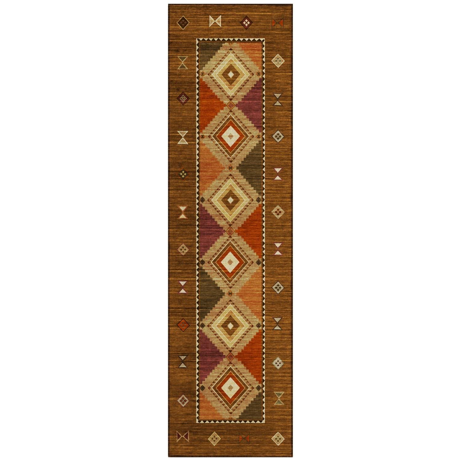 Phoenix Ph2 Brown Southwestern Rug Runner 2' 3" X 7 ' 6"