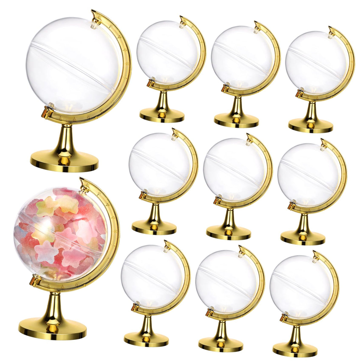 HAPINARY 12pcs Boxes Candy Case Mini Treat Boxes Christmas Candy Bag Globe Boxes for Jewelry Table Wedding Decor Bridal Shower C