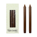 Zest Candle 12-Piece Taper Candles, 10-Inch, Brown Straight
