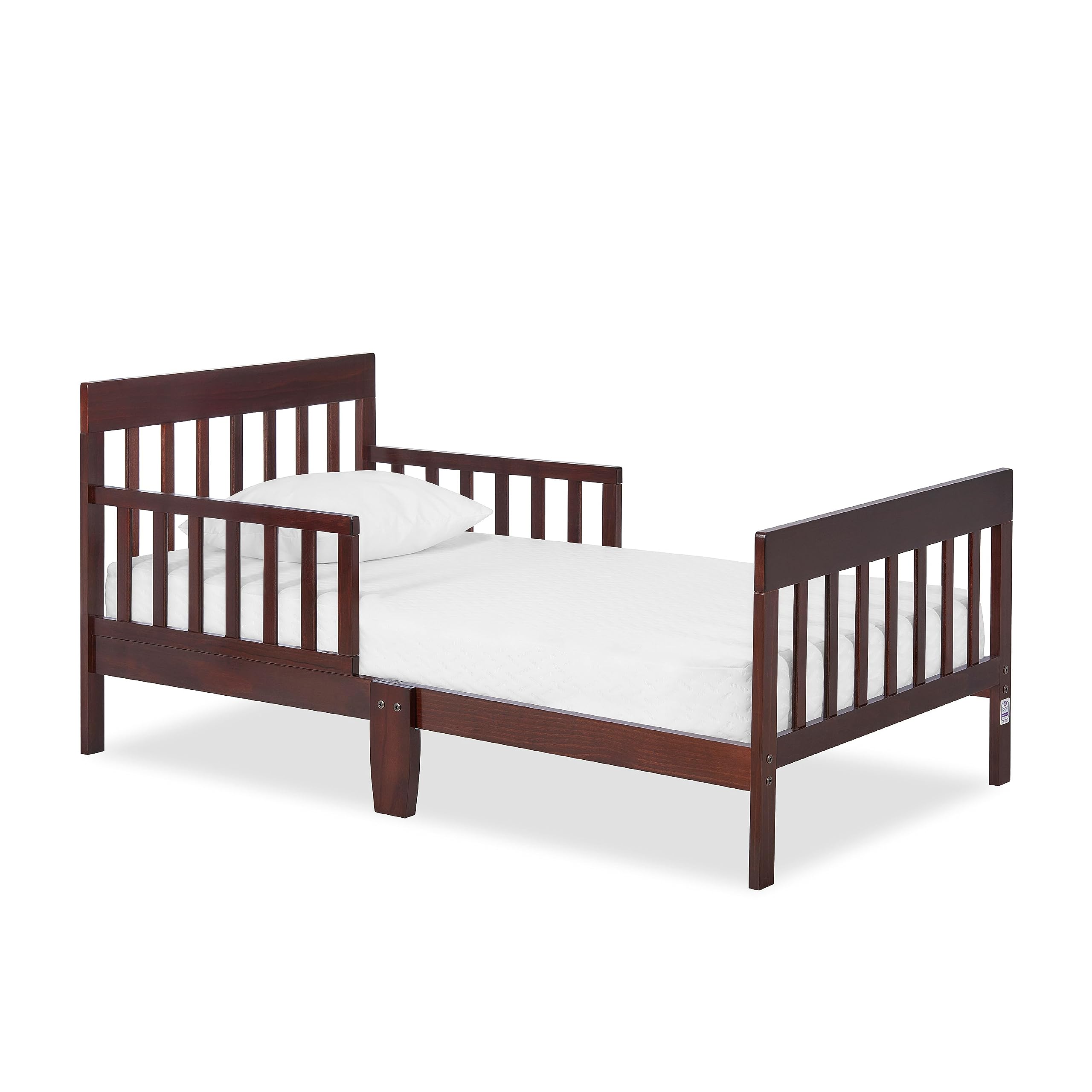 Dream On Me Finn Toddler Bed in Espresso, Greenguard Gold and JPMA Certified, Non-Toxic Finish, Made of Sustainable New Zealand 
