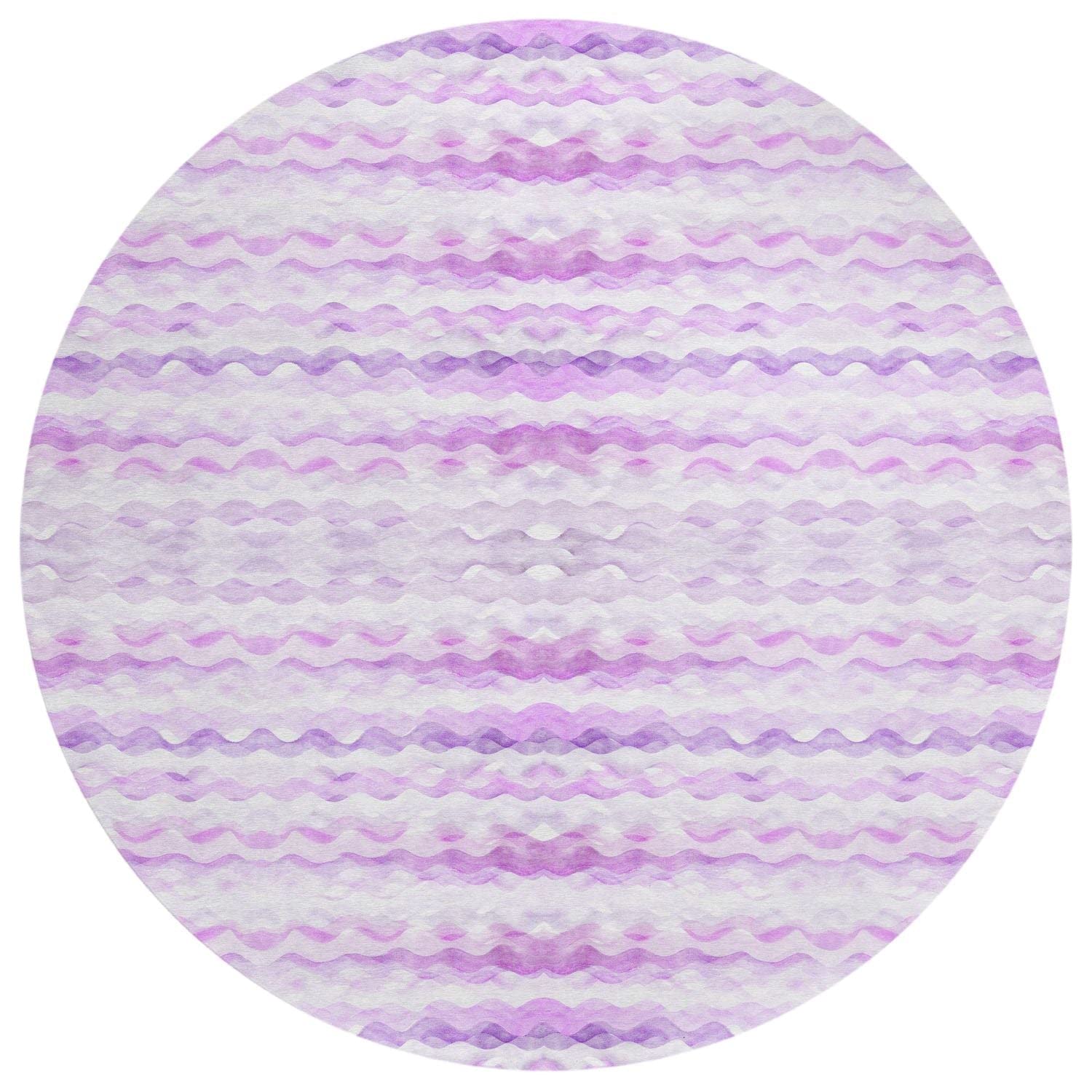 Seabreeze Sz16 Purple Coastal Rug Round 8' X 8'