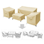 Baner Garden Patio Furniture Covers,Outdoor Furniture Cover Waterproof,Patio Furniture Set Covers For 4 Piece Outdoor Conversation Set,Patio Covers Set-Xx-Large (Beige)