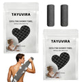 Tayuvira Exfoliating Shower Towel, 2in1 Exfoliating Towel Deep,Black 2Pcs