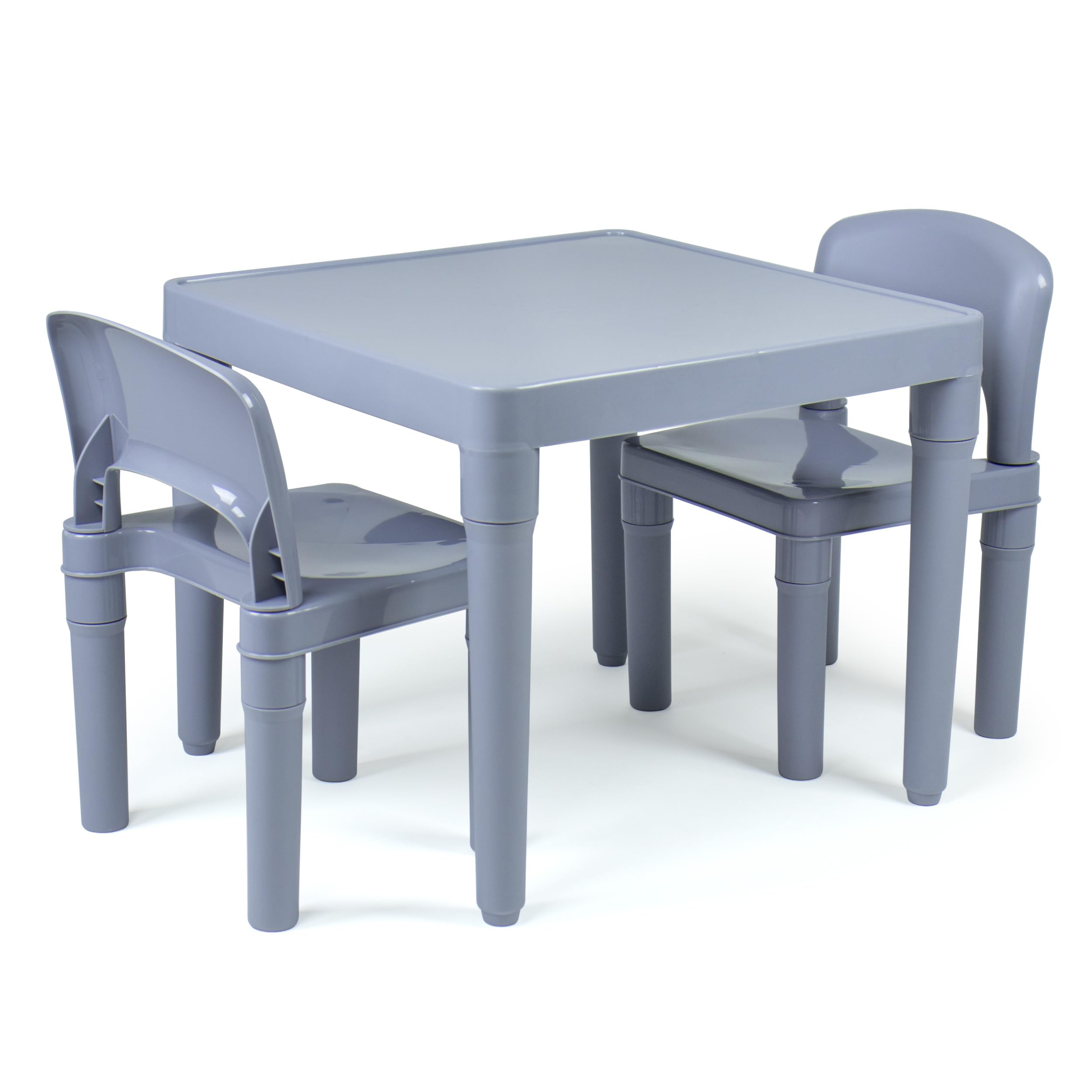 Humble Crew Kids Plastic Table and Chairs Set, Grey Table & Chairs