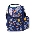 Smily Kiddos Strap Lunch Bag V2 Space Theme Blue For Kids, School, And Picnic