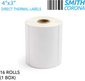 Smith Corona - Edt4030Ap - 4X3 Direct Thermal Labels (1' Core) - 485 Labels/Roll - 16 Rolls