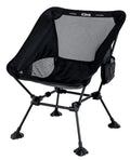 Iclimb Ultralight Compact Camping Folding Beach Chair With Anti-Sinking Large Feet And Back Support Webbing (Black - Square Frame - 2Pc)