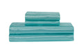Mk Collection 4Pc Soft Silky Satin Solid Color Deep Pocket Sheet Set (Aqua Blue, Queen)