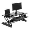 Vari VariDesk Tall 40-2-Tier Adjustable Standing Desk Converter for Dual Monitors with Keyboard Tray - Home Office Accessory - 9